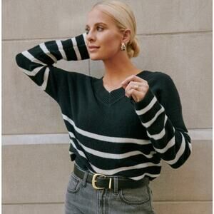 Abercrombie & Fitch Merino Wool Blend Striped Sweater